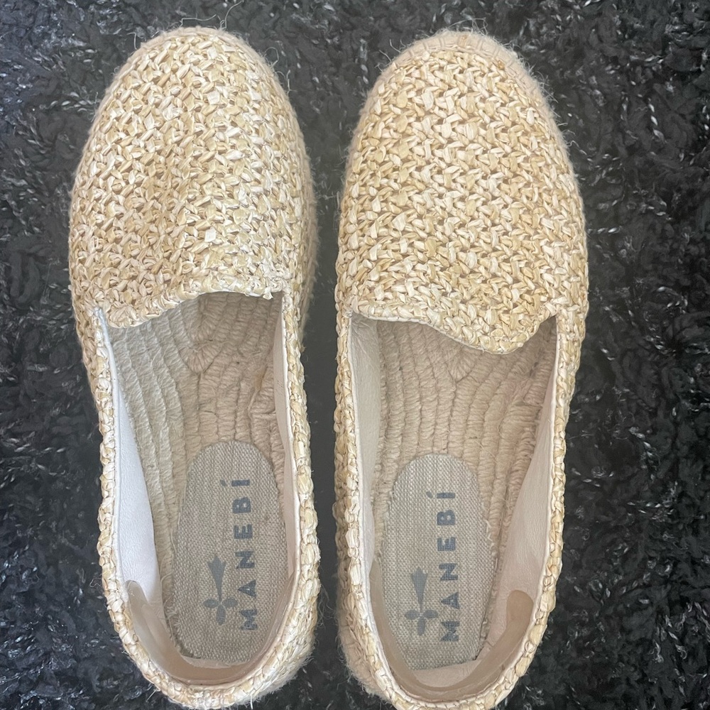 Manebi platform espadrille shoes size 37